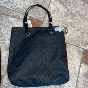 NWT Black MK signature leather tote